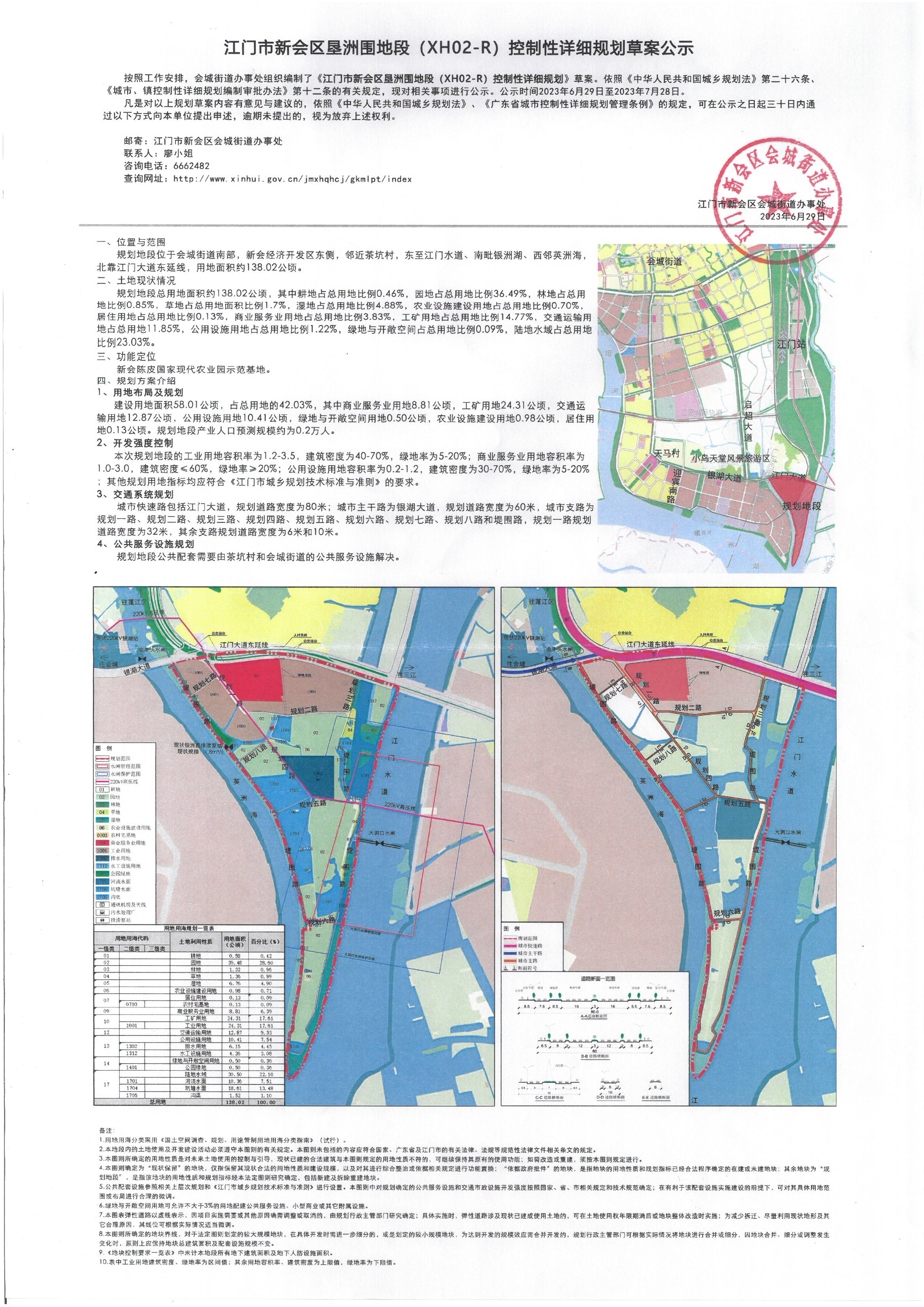《江门市新会区垦洲围地段（XH02-R）控制性详细规划》规划草案公示.jpg
