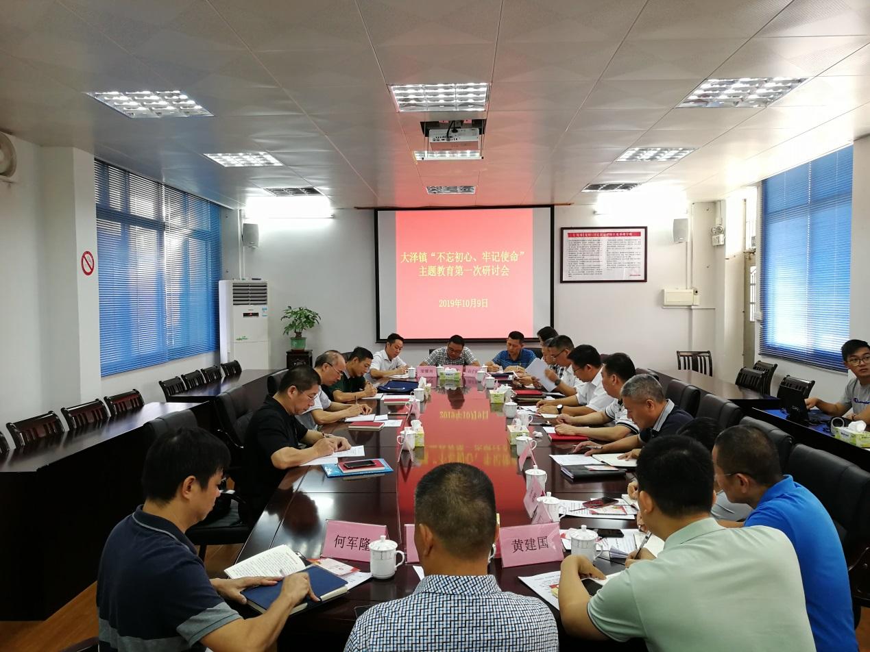 【主题教育】大泽镇开展"不忘初心,牢记使命"主题教育第一次集中学习